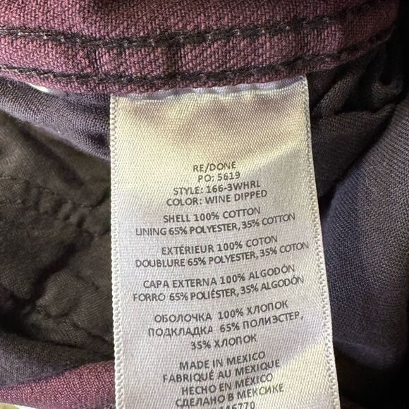 NEW Re/Done 90s High Rise Loose Wine Dipped Jeans Size 25 - Picture 11 of 12